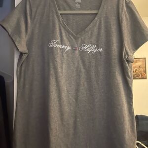 Tommy Hilfiger Charcoal V-Neck Tee